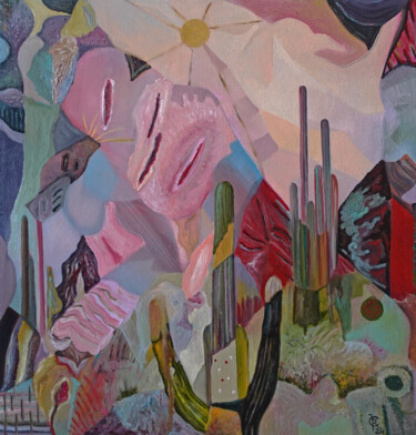 Картина под названием "Enchanted Desert" - Constantin Roucault, Подлинное произведение искусства, Масло