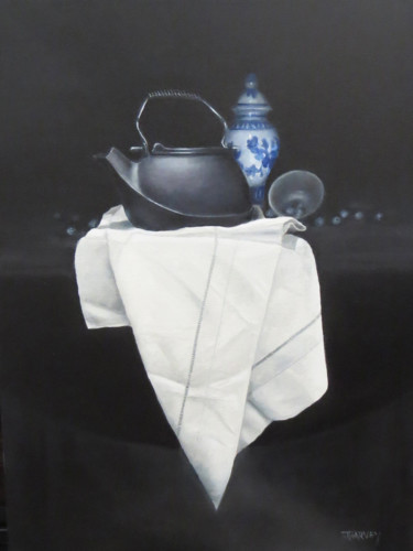 Malarstwo zatytułowany „Black Kettle” autorstwa Judith Harvey, Oryginalna praca, Olej