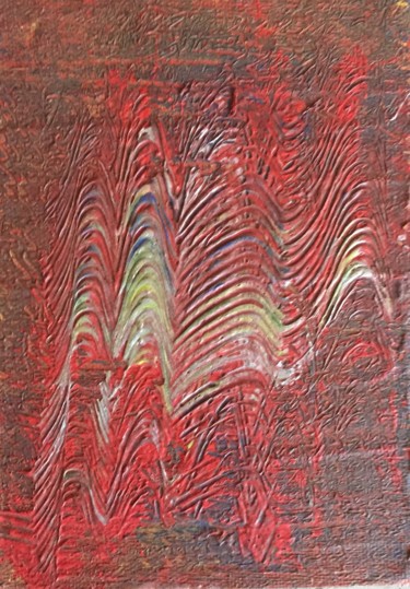 Peinture intitulée "Redskel" par Greg Powell, Œuvre d'art originale, Émail