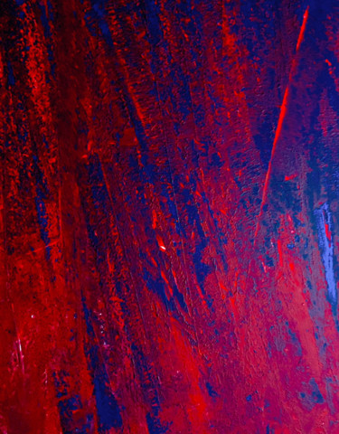 Painting titled "Red over blue" by Greg Powell, Original Artwork, Enamel
