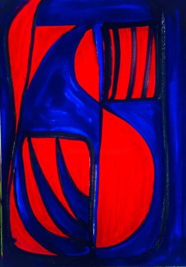 "Blue sails at sunset" başlıklı Resim Greg Powell tarafından, Orijinal sanat, Işaretleyici
