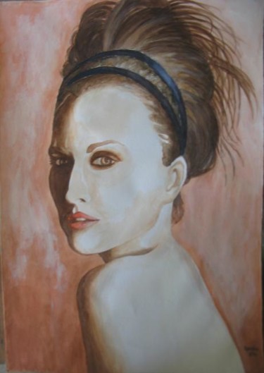 Pintura intitulada "Woman portrait" por Fernanda Costa, Obras de arte originais
