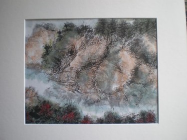 Painting titled "montagne" by Monique Copolata, Original Artwork, Other