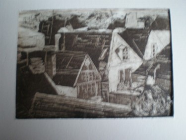 Printmaking titled "dinan" by Monique Copolata, Original Artwork, Engraving