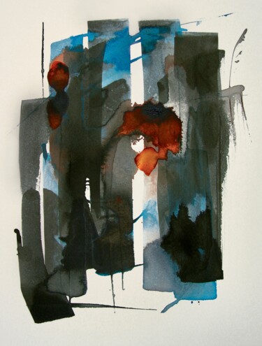 Pintura titulada "Abstract painting 4…" por Marjorie Corbran, Obra de arte original, Tinta Montado en Cartulina