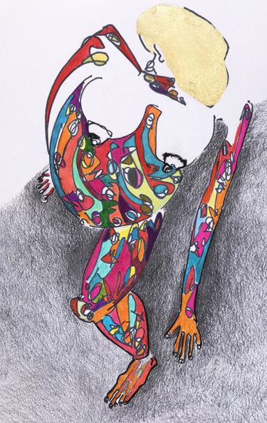Dessin intitulée "Matern" par Corinne Bandeira De Mello, Œuvre d'art originale, Marqueur