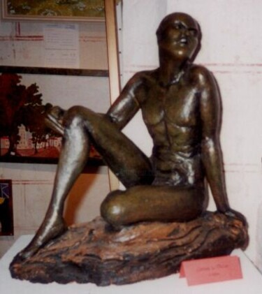 Sculpture titled "Adam" by Corinne Le Drean, Original Artwork