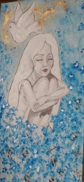 Malerei mit dem Titel "♥ Paix ou comme une…" von Françoise Lanfroy-Rancurel, Original-Kunstwerk, Acryl