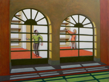 Peinture intitulée "Inside the house" par Federico Cortese, Œuvre d'art originale, Huile