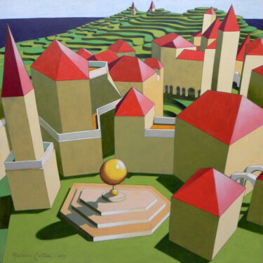 Malerei mit dem Titel "Virtual model numbe…" von Federico Cortese, Original-Kunstwerk, Öl