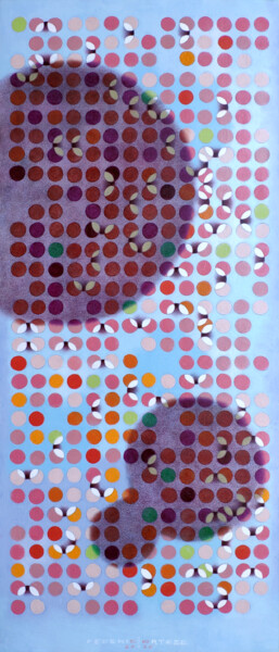 Картина под названием "Cromatica number 2" - Federico Cortese, Подлинное произведение искусства, Масло