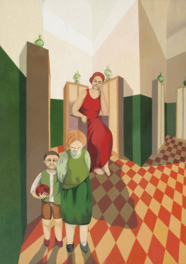 Painting titled "Our mother" by Federico Cortese, Original Artwork, Oil