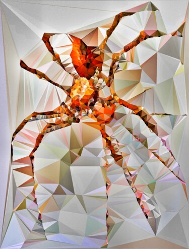 Arts numériques intitulée "Spider" par Cosmophonique, Œuvre d'art originale, Travail numérique 2D