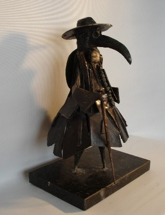 Sculpture titled "doctor of the pest" by N.C.J. Stam, Original Artwork, Casting