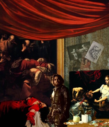 Peinture intitulée "CARAVAGGIO 2" par Costantino Di Renzo, Œuvre d'art originale, Huile