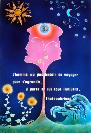 Peinture intitulée "Chateaubriand" par Jean-Claude Courdil, Œuvre d'art originale