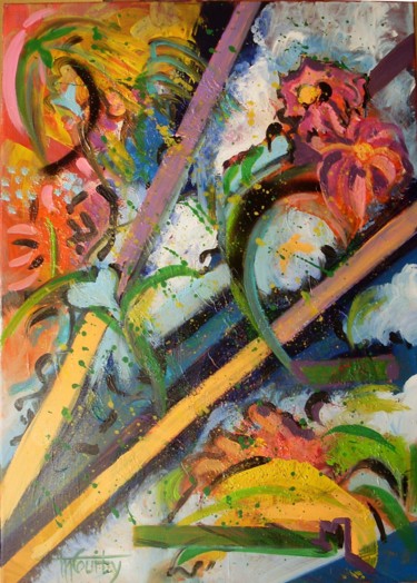 Картина под названием "Carnaval" - Myriam Courty, Подлинное произведение искусства, Акрил Установлен на Деревянная рама для…