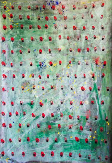 Картина под названием "Dot 031" - Covadonga Castro, Подлинное произведение искусства, Акрил