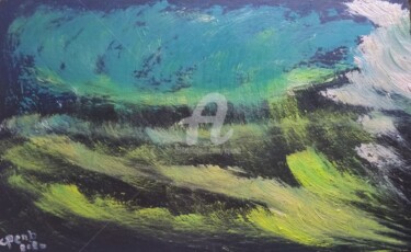 Peinture intitulée "Waves - Interprétat…" par Colette Pennarun, Œuvre d'art originale, Huile