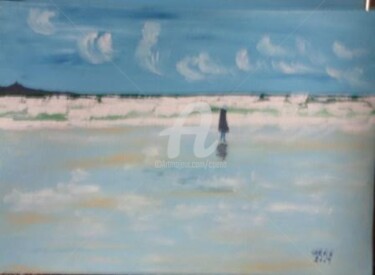 Painting titled "Baie d'Audierne - P…" by Colette Pennarun, Original Artwork, Oil