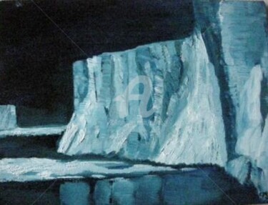 Peinture intitulée "A la dérive - Icebe…" par Colette Pennarun, Œuvre d'art originale