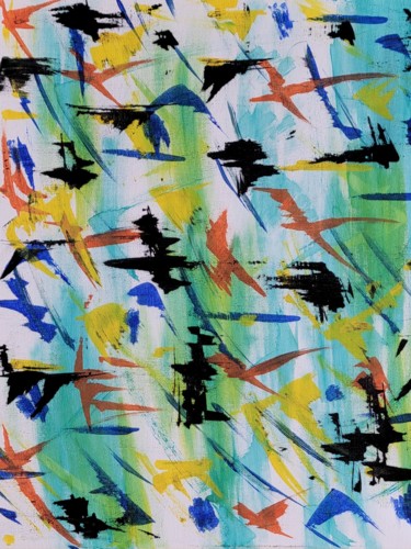 Pittura intitolato "Flying" da Jessica Crazy Crafts Art, Opera d'arte originale, Acrilico