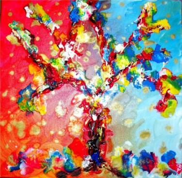 Peinture intitulée "L'arbre de vie" par Crealys, Œuvre d'art originale, Huile