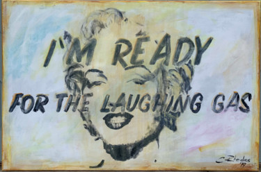 Malerei mit dem Titel "Laughing Gas" von Corbyn Rhodes, Original-Kunstwerk, Acryl Auf Keilrahmen aus Holz montiert