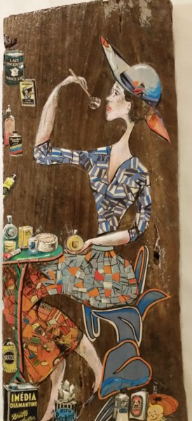 Peinture intitulée "Le destin de la fem…" par Dominique Sarrouy, Œuvre d'art originale, Autre