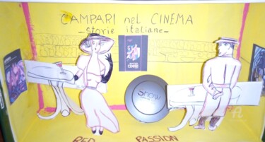 Prenten & gravures getiteld "Depero Campari set…" door Cristina Frassoni, Origineel Kunstwerk, Karton