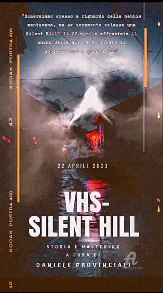 Artes digitais intitulada "VHS-SILENT HILL loc…" por Cristina Frassoni, Obras de arte originais, Foto Montagem