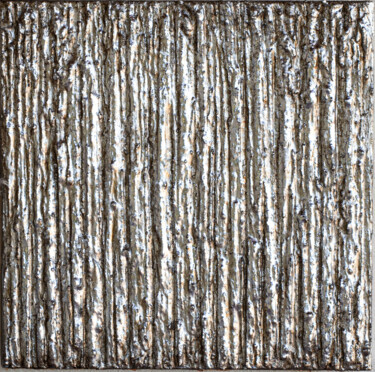 Painting titled "Silver lights" by Cristina Simeoni, Original Artwork, Acrylic Mounted on Wood Stretcher frame
