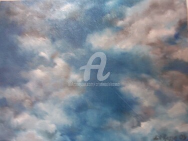 Painting titled "Nubes IV (Clouds IV)" by Cristina Del Rosso, Original Artwork, Oil