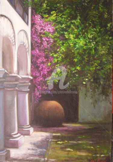 Painting titled "Convento franciscan…" by Cristina Del Rosso, Original Artwork, Oil