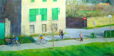 Schilderij getiteld "Paseando por la Mag…" door Cristina Del Rosso, Origineel Kunstwerk, Olie