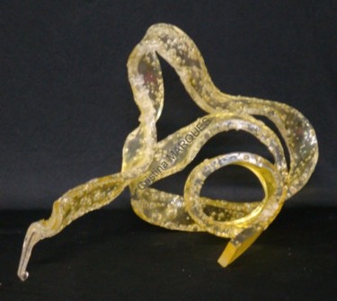 Sculpture intitulée "Yellow Spiral" par Cristina Marquès, Œuvre d'art originale, Plastique