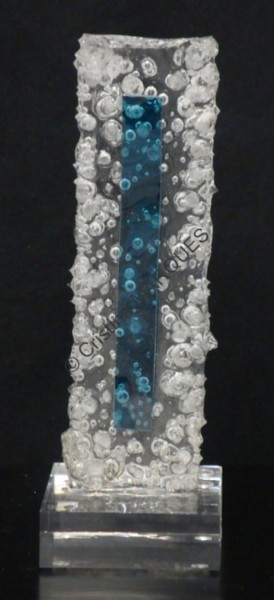 Sculpture titled "Blue Ice (L)" by Cristina Marquès, Original Artwork, Plastic