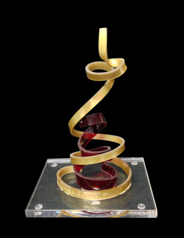 Скульптура под названием "Sapin Spirale Gold…" - Cristina Marquès, Подлинное произведение искусства, Объекты