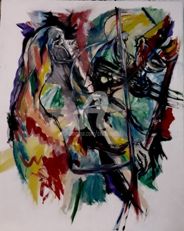 Malerei mit dem Titel "la-violinista-ll.jpg" von Cristina Vidal, Original-Kunstwerk