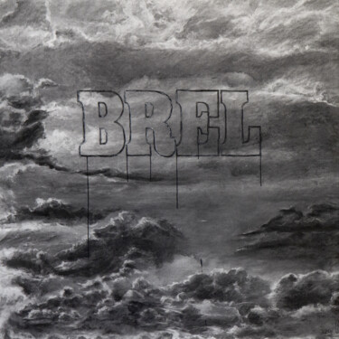 Drawing titled "Vieillir-(Brel)" by Jean-Louis Crudenaire, Original Artwork, Charcoal Mounted on Wood Panel