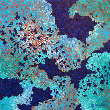 Painting titled "Lowland Lace" by Nancy Eckels, Original Artwork, Acrylic Mounted on Wood Stretcher frame