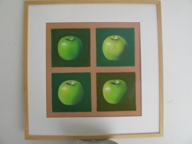 Peinture intitulée "Pommes vertes" par Christine Savi, Œuvre d'art originale