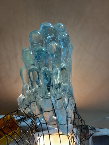 Escultura titulada "Sculpture de verre…" por Loick Maignan, Obra de arte original, Vidrio