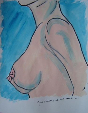 Painting titled "08-2005 - PROFIL" by Marie C. Cudraz, Original Artwork