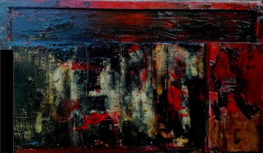 Painting titled "The Dark Dimension…" by Alexey Nickolay, Original Artwork, Oil Mounted on Wood Stretcher frame