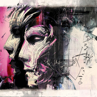 Digitale Kunst mit dem Titel "The faces vol five" von Cwgraphy, Original-Kunstwerk, KI-generiertes Bild