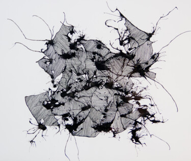 Рисунок под названием "Rhizome" - Cynthia Marbaix, Подлинное произведение искусства, Чернила