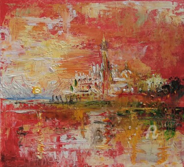 Malarstwo zatytułowany „Venise” autorstwa Cyriaque Millet, Oryginalna praca, Wosk