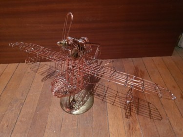 Sculpture titled "AVION DE PORCO ROSSO" by D.S.A.Rt, Original Artwork, Metals