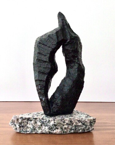 Skulptur mit dem Titel "Dualité" von Daby, Original-Kunstwerk, Harz